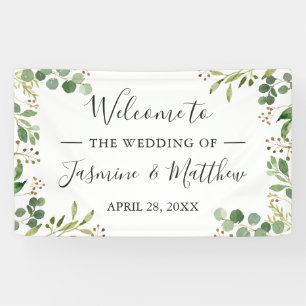 Banderoles Mariage des Feuilles verts d'Eucalyptus