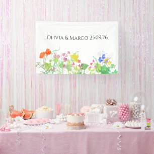 Banderoles Mariage floral