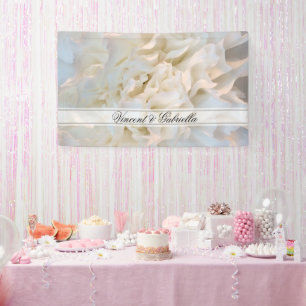 Banderoles Mariage floral de carnation blanche