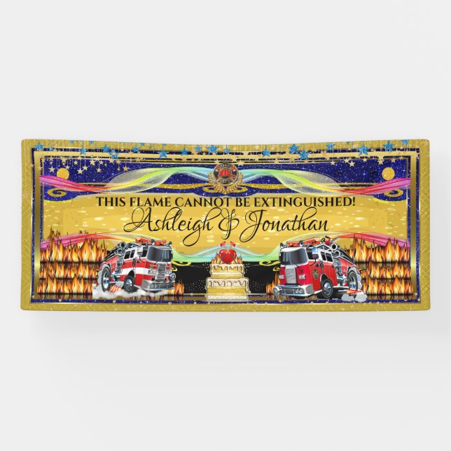 Banderoles Mariage pompier (Horizontal)