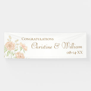 Banderoles Mariage Rose Pêche
