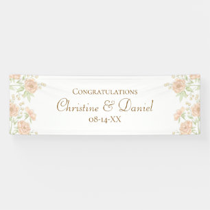 Banderoles Mariage Rose Pêche