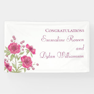 Banderoles Mariage Rose Rose Clair