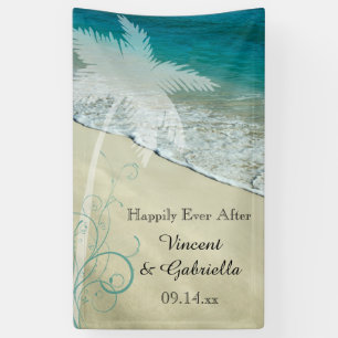 Banderoles Mariage sur une plage tropicale