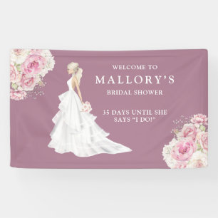 Banderoles Mariée en Mariage Gown Fête des mariées Bienvenue