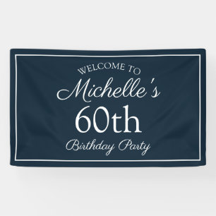 Banderoles Marine Bleu Blanc 60e anniversaire fête