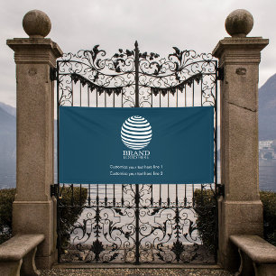 Banderoles Marine Blue Business Logo Entreprise Promotion