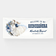 Marine Blue Western Quinceanera 15e anniversaire