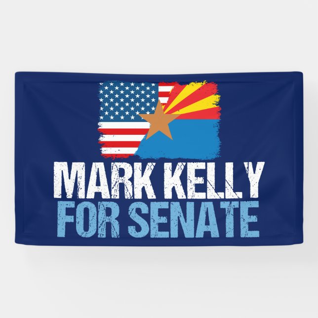 Banderoles Mark Kelly pour l'élection du Sénat 2022 Arizona (Horizontal)
