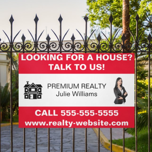 Banderoles Marketing photo personnalisé du locataire immobili (real estate outdoor banner realtor )