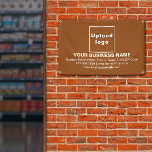 Banderoles Marque d'affaires alignée sur le rectangle Brown