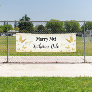 Banderoles "Marry Me" Marriage Proposal Banner Lona