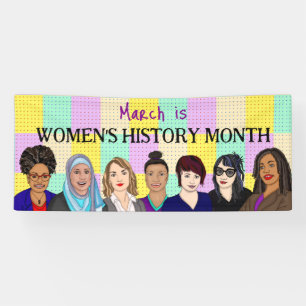 Banderoles Mars est le Mois de l'histoire des femmes