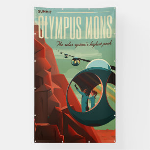 Banderoles Mars Olympus Mons Système solaire Volcano le plus 