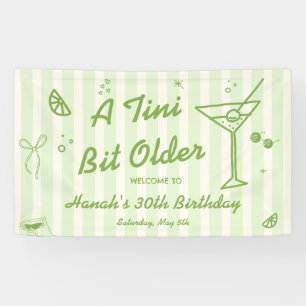 Banderoles Martini fête d'anniversaire Bienvenue