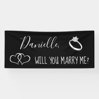 Banderoles Me marierez-vous Romantique Proposition
