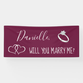 Banderoles Me marierez-vous Romantique Proposition