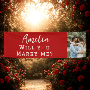 Banderoles Me marierez-vous Romantique Proposition Photo
