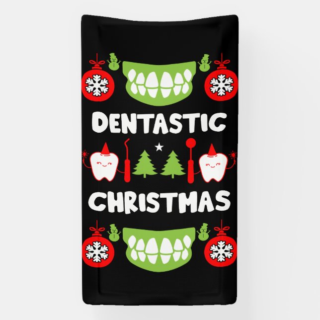 Banderoles Médecin dentaire Xmas (Verticale)