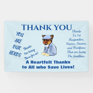 BANDEROLES MÉDECIN YORKIE POO