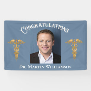 Banderoles Médicale Blue Doctor Nurse Dentist Photo Graduatio
