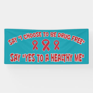 Banderoles Médicament Sans Drogue Santé Me Red Ribbon Promoti