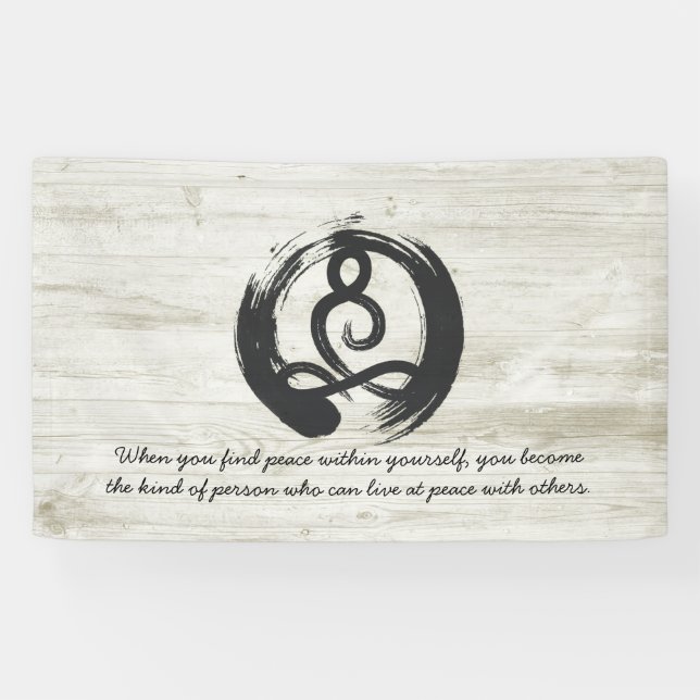 Banderoles Méditation de l'instructeur de yoga Pose Symbole Z (Horizontal)