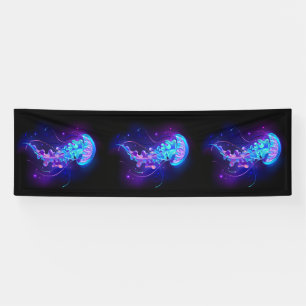 Banderoles Méduse vibrante aux couleurs lumineuses