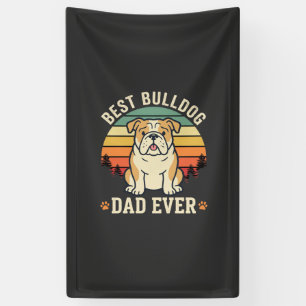 Banderoles Meilleur papa bouledogue de tous les temps vecteur