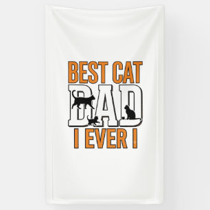 Banderoles Meilleur Papa Chat du Monde Design de Chemise Vint