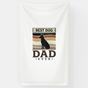 Banderoles Meilleur papa chien de tous les temps Design vinta