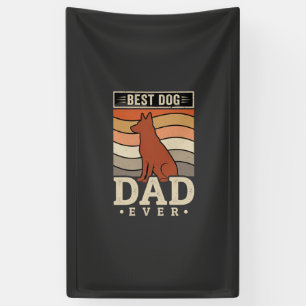 Banderoles Meilleur papa chien de tous les temps silhouette r
