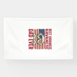 Banderoles Meilleur papa Havanese de tous les temps, design d