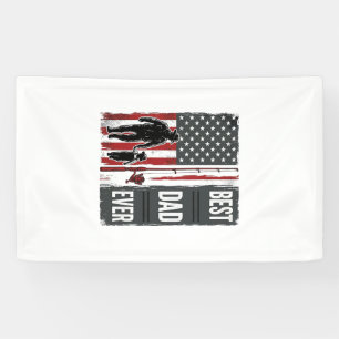 Banderoles Meilleur Papa Jamais Drapeau de Pêche Design Vecto