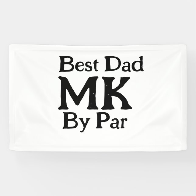 Banderoles Meilleur papa par monogramme fête des pères rusti  (Horizontal)