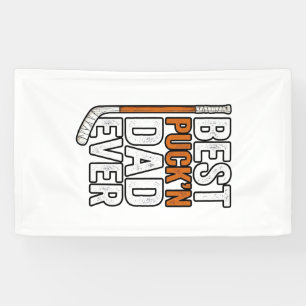 Banderoles Meilleur Père de Hockey Puck'n Papa Vector Design_