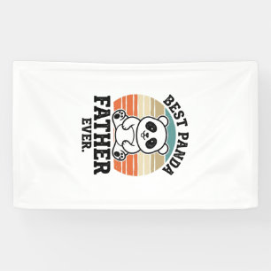 Banderoles Meilleur père panda jamais conception de chemise v
