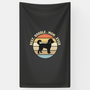 Banderoles Meilleure maman Doodle Rétro Chien