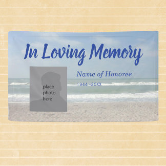 Banderoles Mémorial dans l'amour Mémoire océan scène