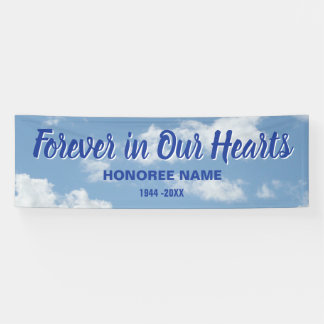 Banderoles Memorial Forever dans nos coeurs avec l'Arrière -