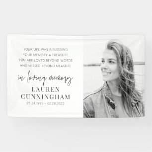 Banderoles Memorial Modern Elegant Simple Chic Photo
