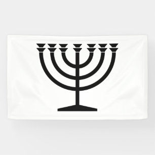 Banderoles Menorah juive (symbole du judaïsme)