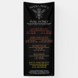 Banderoles Menu de miel Apiary personnalisé