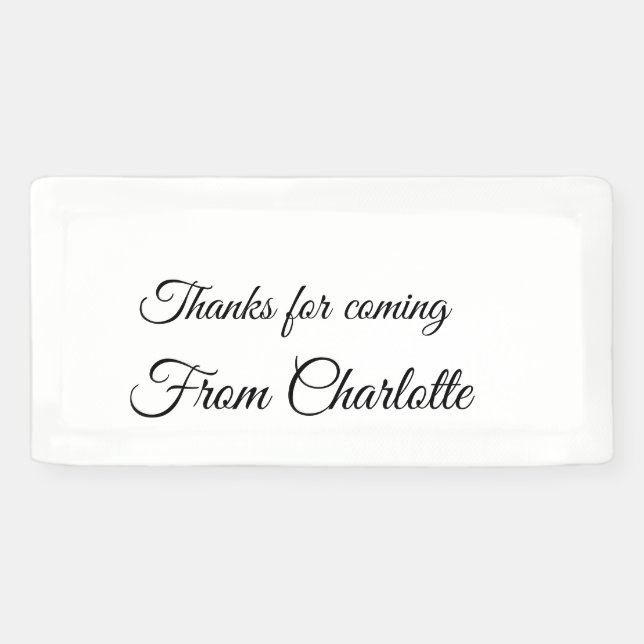 Banderoles merci de venir ajouter un message texte (Horizontal)