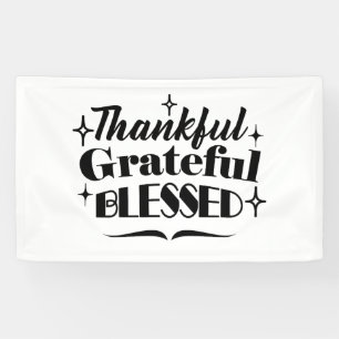 Banderoles Merci, Gratuit, Béni Étincelant Thanksgiving