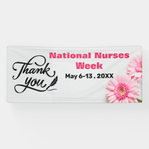 Banderoles Merci Pink Daisy Semaine nationale des infirmières