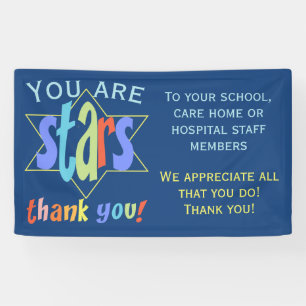 Banderoles Merci Vous Êtes Étoiles Appréciation
