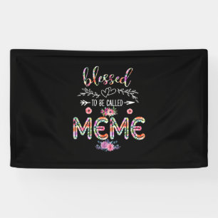 Banderoles Mère Béni D'Être Appelée Maman Et Mème Fleur