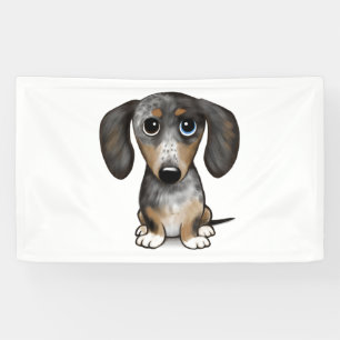 Banderoles Merle Dapple Dachshund mignon chien Wiener