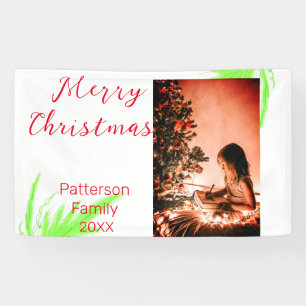 Banderoles Merry Bright Christmas ajouter nom de famille bien